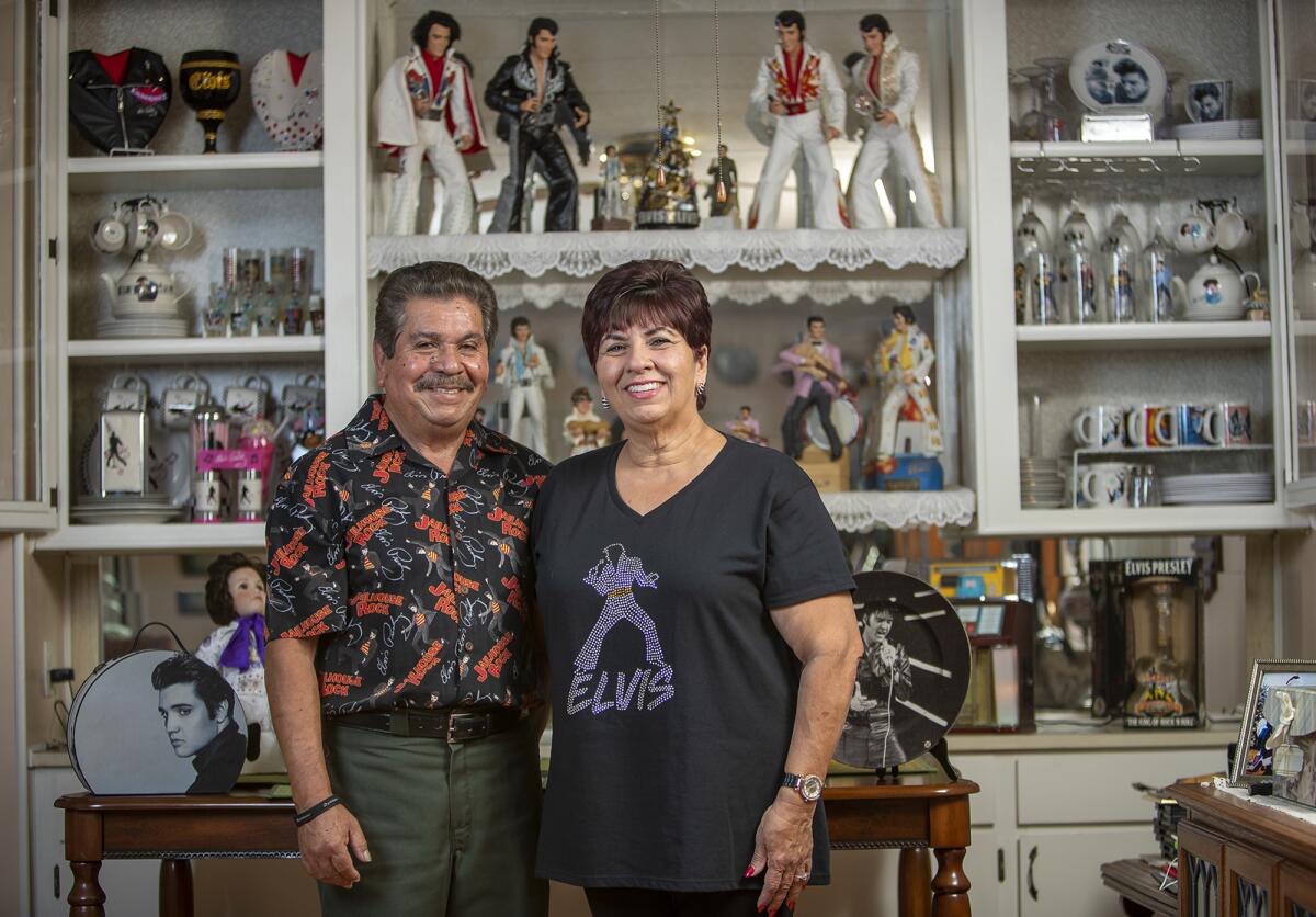 Elvis fans Sylvia Ronquillo, 67, and Jesse Nava, 68, are getting married at the 10th annual Elvis Festival on August 25 in Garden Grove.