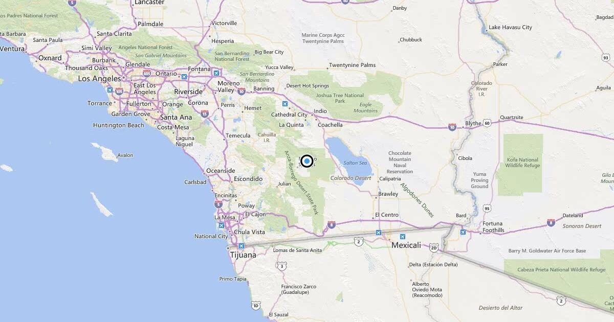 Earthquake: 4.1 temblor strikes near Borrego Springs, Calif. - Los ...
