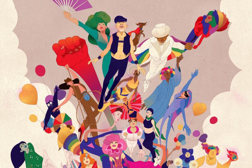 Queer super heroes rise up through the clouds