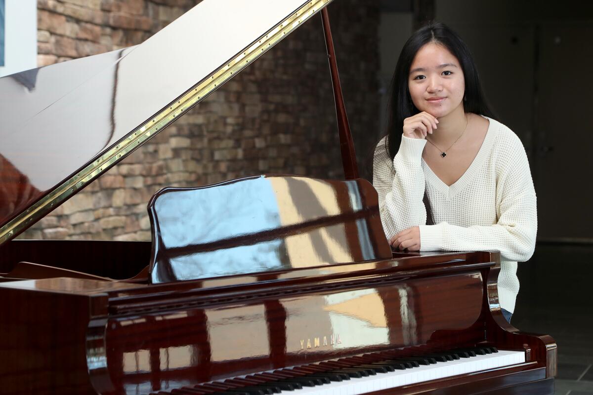 Aja Zou, 16, a Sage Hill School junior, has been named a 2023 YoungArts finalist in Classical Music. 