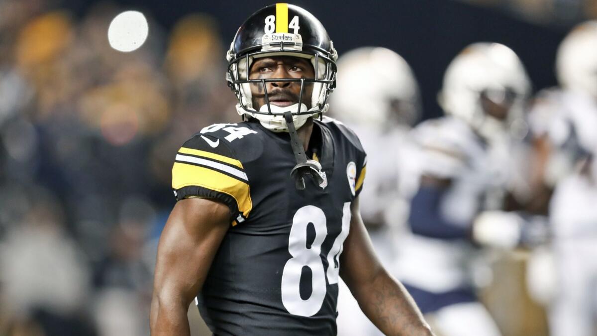 Steelers wide receiver Antonio Brown plays against the Chargers on Dec. 2 in Pittsburgh.