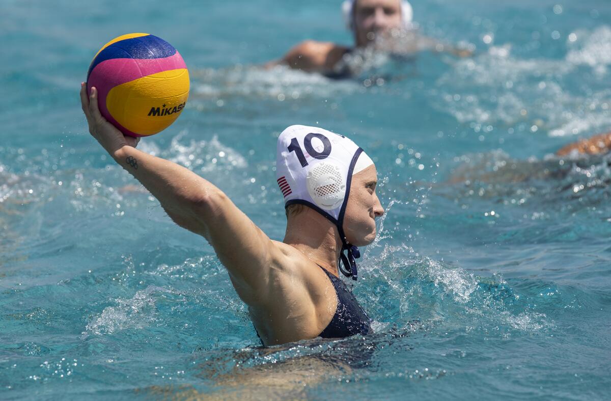 Kaleigh Gilchrist takes a shot during a match against Canada at the Los Alamitos Joint Forces Training Base in 2021.