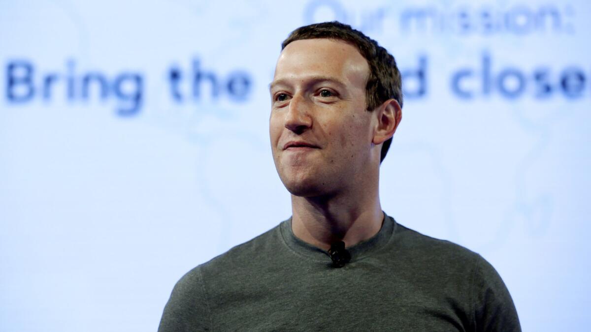 Facebook CEO Mark Zuckerberg speaks in Chicago in June.