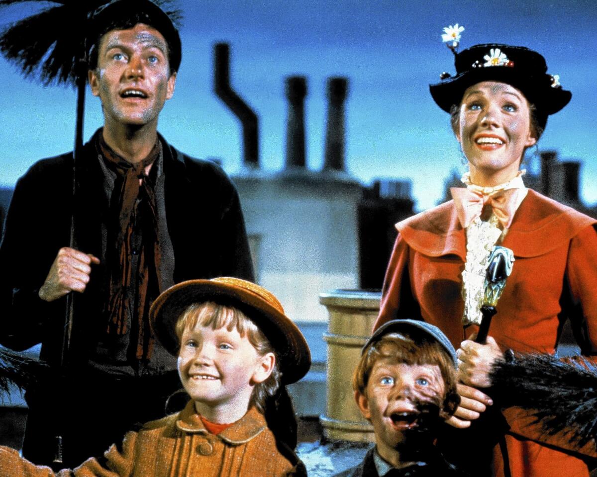Dick Van Dyke, left, Karen Dotrice, Matthew Garber and Julie Andrews  "Mary Poppins" (1964).
