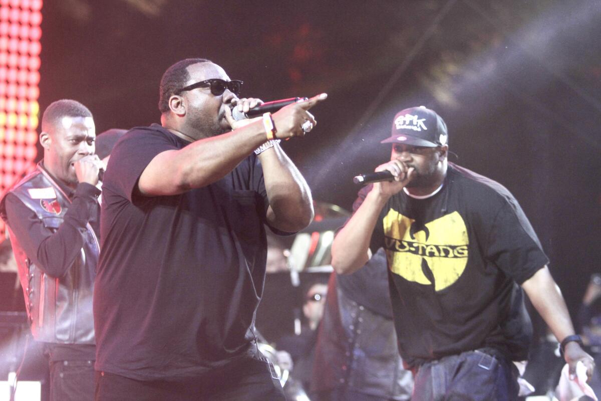 The Wu-Tang Clan performs during the 2013 Coachella Valley Music and Arts Festival in Indio.
