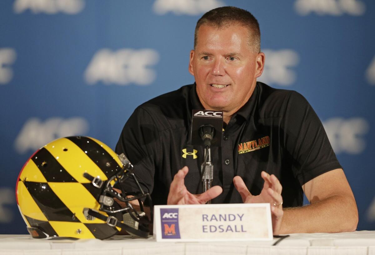 Maryland Coach Randy Edsall and the Terapins will be spending one more season in the ACC before heading to the Big Ten.