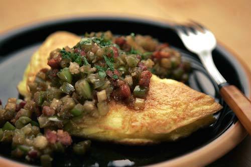This cheese omelet calls for a tomatillo sauce, but you could always skip it in favor of store-bought salsa. Click here for the recipe.
