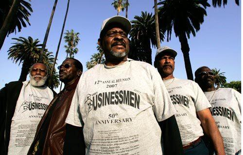 Members of the Businessmen, a South Los Angeles gang from the 1950s and '60s, are now advocating against the pervasive crime and violence that their group helped to create. From left: John "Butch" Lemon, 62, Eddie Meador, 59, Carter Spikes, 61, Shane Stringer, 64, and Kevin Juju, 56.