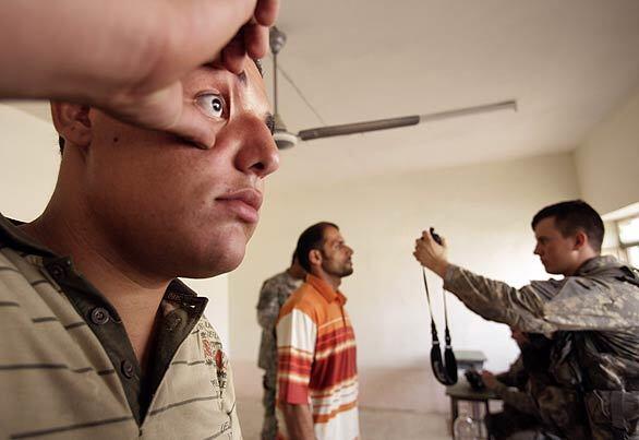 Retina scan, Baghdad, Iraq,