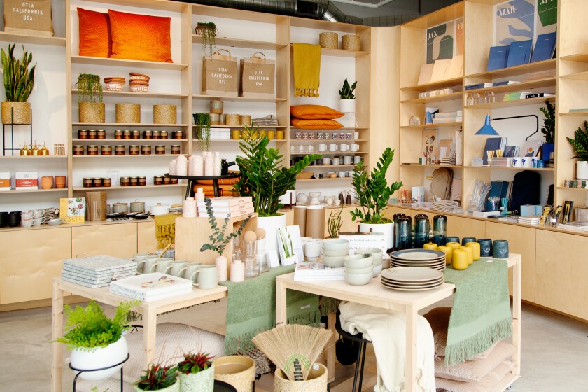 A store interior features plants, houseware and more.