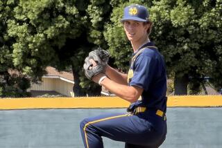 Lachlan Clark of Sherman Oaks Notre Dame struck out seven, walked none and threw a four-hit shutout of No. 1 Norco.