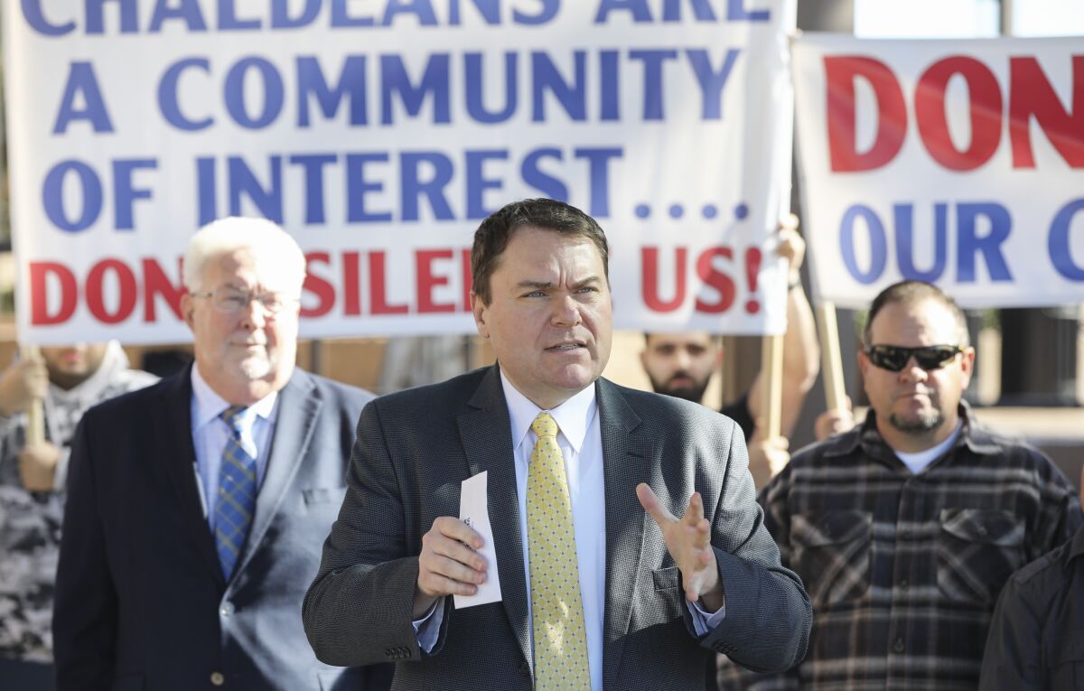 Carl DeMaio of Reform California and other community leaders at El Cajon City Hall 