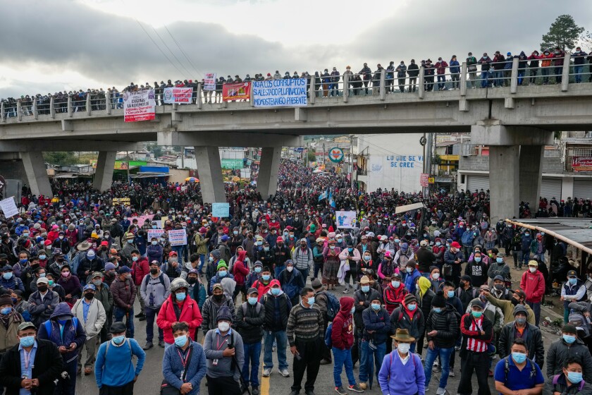 manifestantes en guatemala