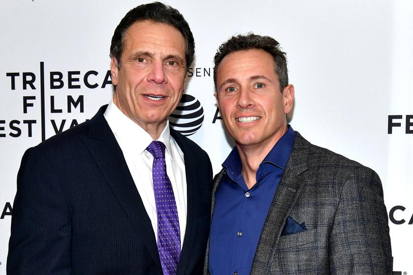 NEW YORK, NY - APRIL 26: Governor of New York Andrew Cuomo and Chris Cuomo attend a screening of "RX: Early Detection A Cancer Journey With Sandra Lee" during the 2018 Tribeca Film Festiva at SVA Theatre on April 26, 2018 in New York City. (Photo by Dia Dipasupil/Getty Images for Tribeca Film Festival)