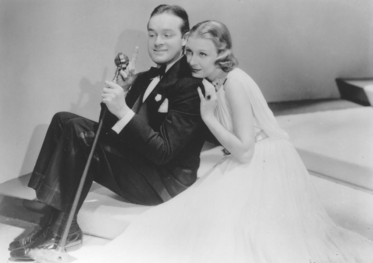 Bob Hope and Shirley Ross in a scene from "The Big Broadcast of 1938."
