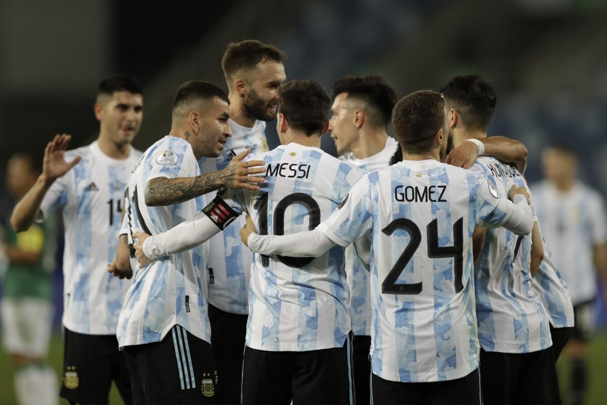 Lionel Messi, de la selección de Argentina,