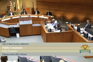 A screen grab of a recent West Covina City Council meeting