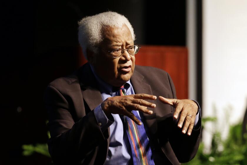 FILE - The Rev. James Lawson Jr. speaks in Murfreesboro, Tenn., Sept. 17, 2015. Lawson, an apostle of nonviolent protest who schooled activists to withstand brutal reactions from white authorities as the civil rights movement gained traction, has died, his family said Monday, June 10, 2024. He was 95. (AP Photo/Mark Humphrey, File)