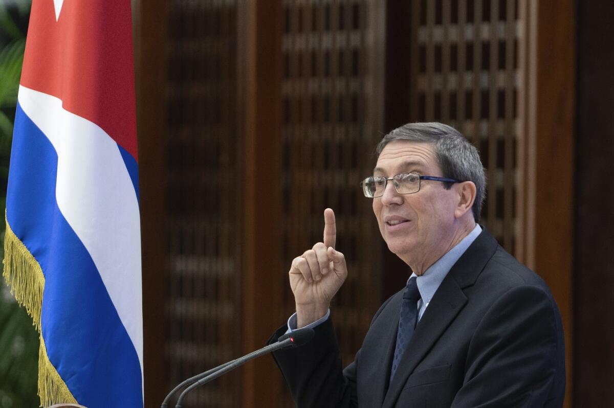 El ministro de Relaciones Exteriores cubano, Bruno Rodríguez