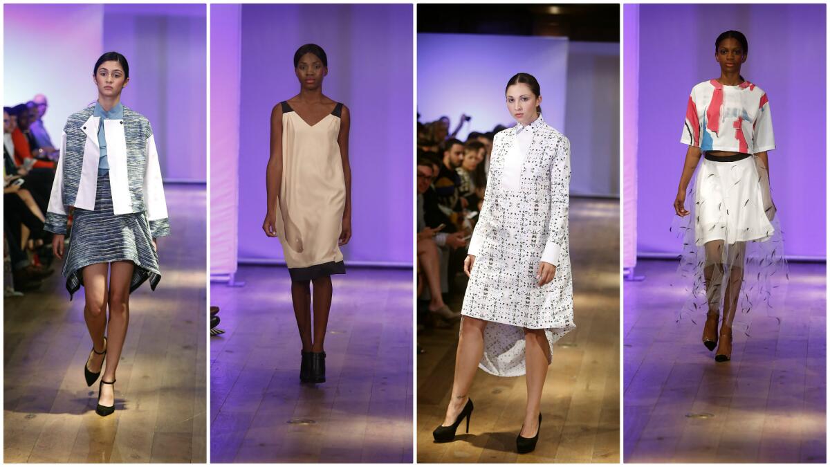 Looks from the Spring/Summer 2015 William Bradley runway collection presented at the Reef during Los Angeles Fashion Week.