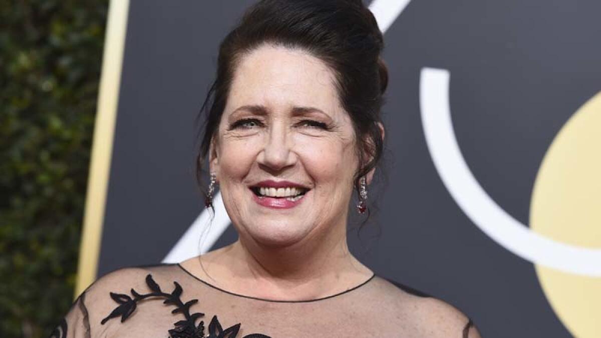Ann Dowd arrives at the Golden Globe Awards on Sunday at the Beverly Hilton.