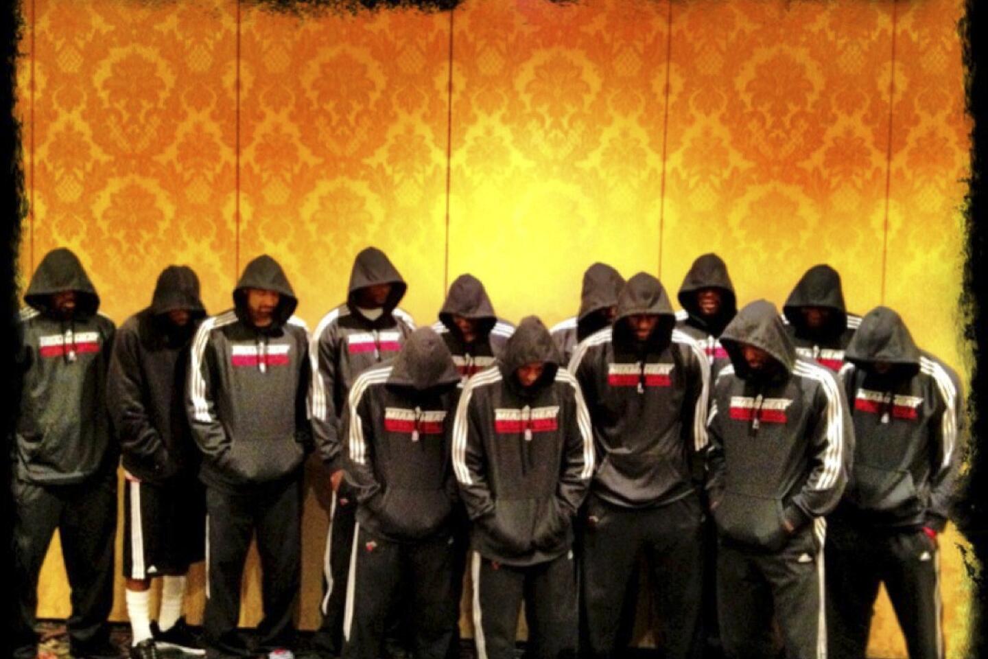 Miami Heat in hoodies