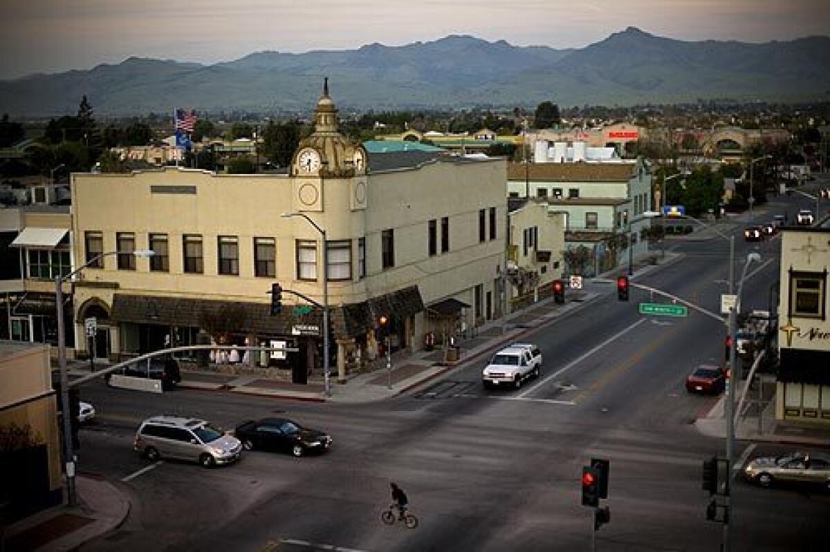 Hollister, Calif., is a quiet agricultural town northeast of Monterey, surrounded by farmland. Its a far cry from the imaginary beach town created by Abercrombie & Fitch for its line of surf-inspired clothing.