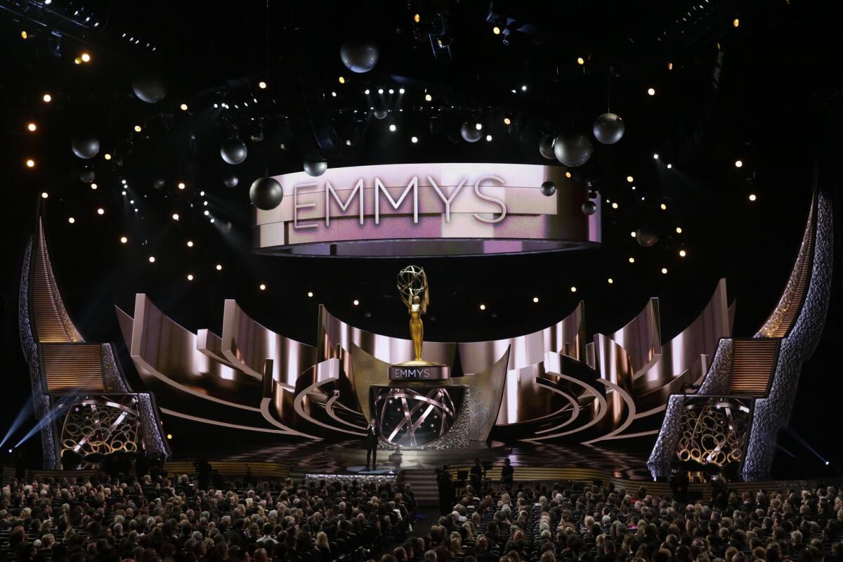 The opening of the 68th Primetime Emmy Awards at the Microsoft Theater in Los Angeles.