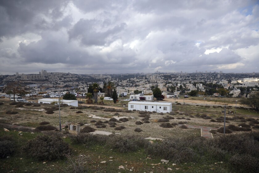 A view from a hill of the Givat Hamatos Israeli settlement in east Jerusalem on Nov. 15.