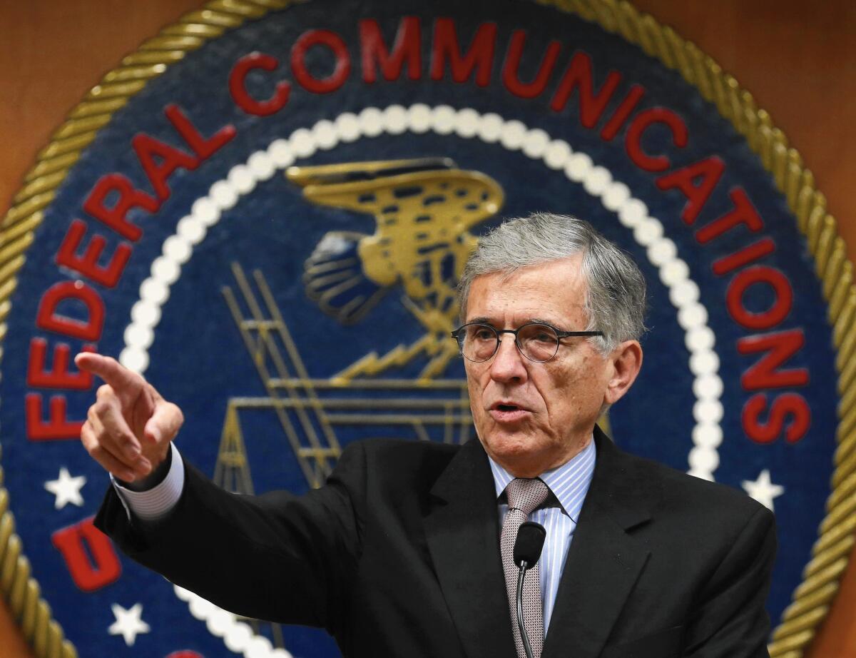 FCC Chairman Tom Wheeler at an Open Internet Roundtable discussion in Washington in September. He says he is “grateful” for the president’s input on net neutrality.