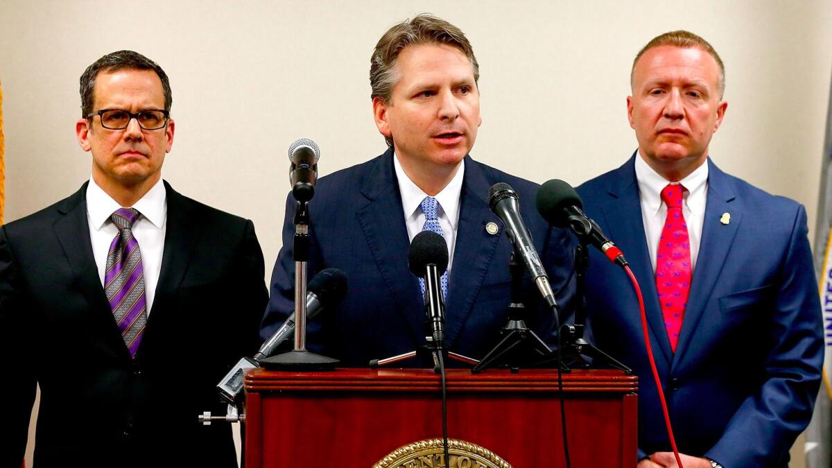 On Wednesday, at the U.S. courthouse in Baton Rouge, La., Acting U.S. Atty. Corey Amundson announces the conclusion of the federal investigation into the death of Alton Sterling.