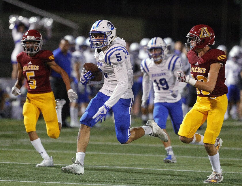 Burnham S Record Breaking Effort Helps Burbank Football Upend