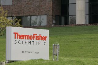 FILE - This April 26, 2007, file photo, shows the exterior of Thermo Fisher Scientific Inc., in Waltham, Mass. Thermo Fisher is buying clinical research company PPD in a deal valued at $17.4 billion. (AP Photo/Stephan Savoia, File)