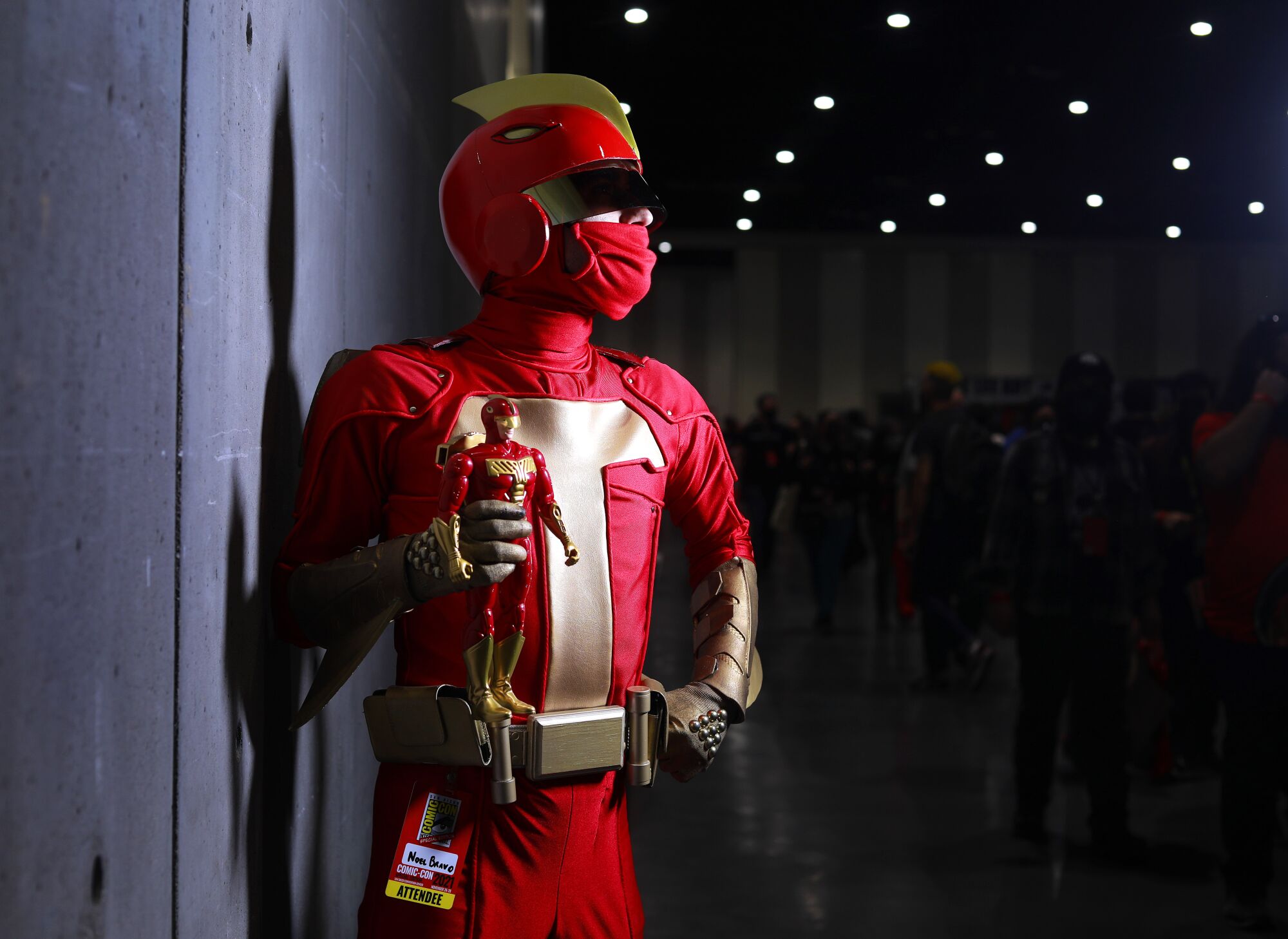 Noel Bravo of Brawley dressed as Turbo Man at Comic-Con Special Edition.