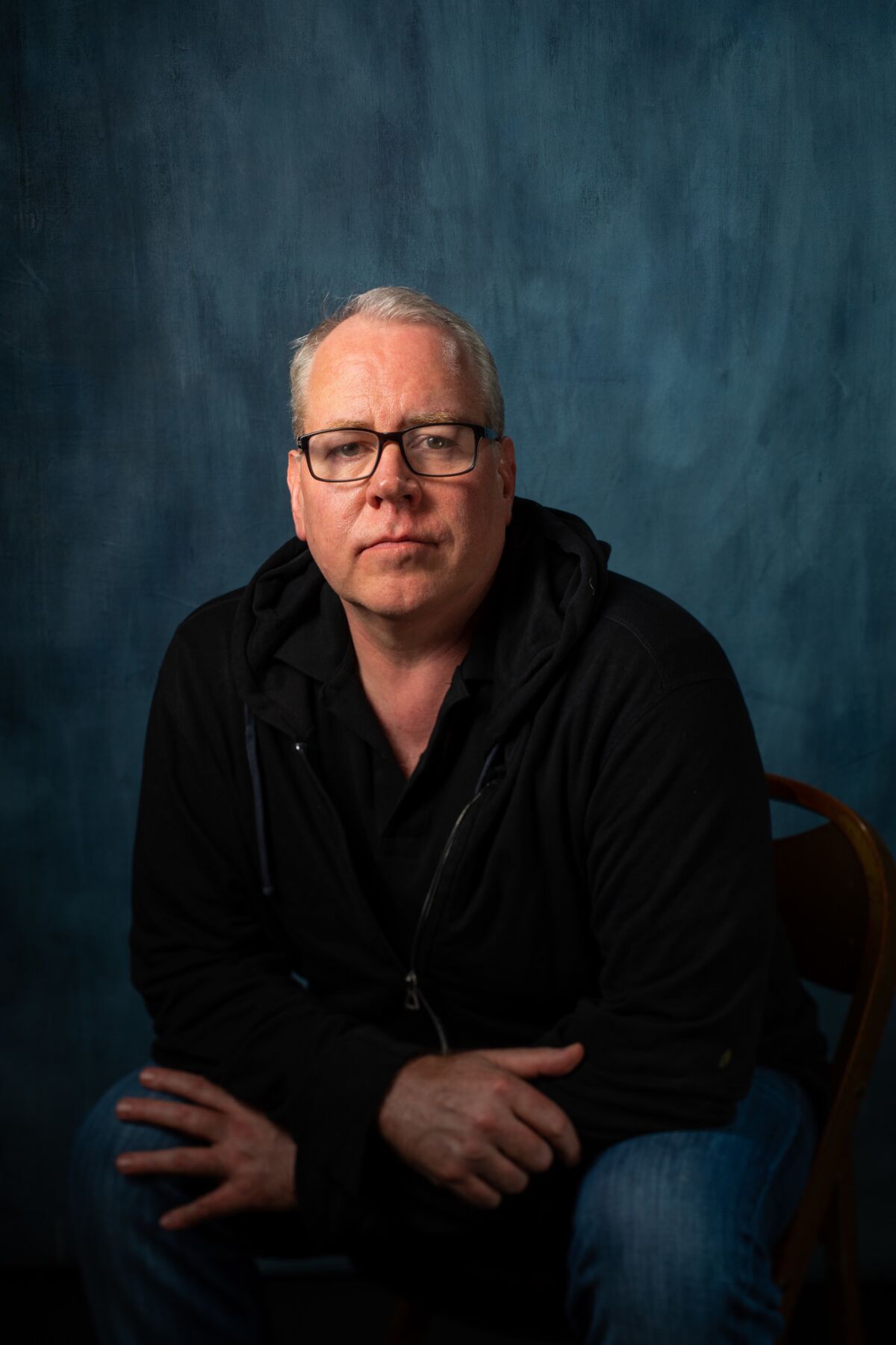 Author Bret Easton Ellis is photographed in the L.A. Times Festival of Books photo studio at USC.