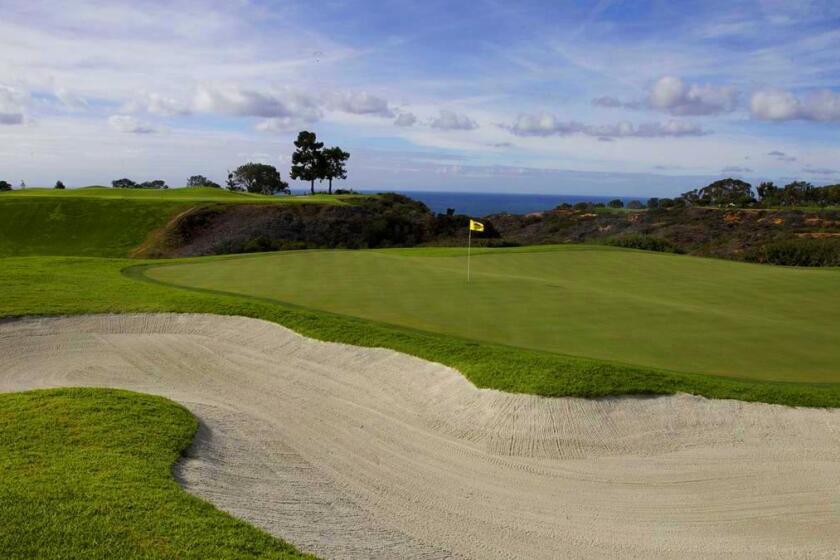 A partial view of the North Course at Torrey Pines Golf Course in La Jolla