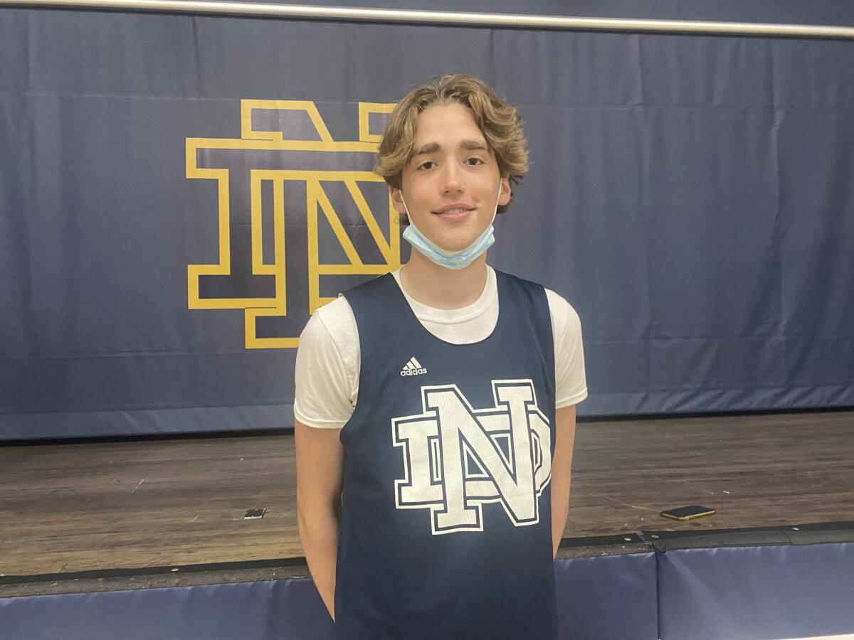 Dusty Stromer of Sherman Oaks Notre Dame is back for his junior season in basketball.