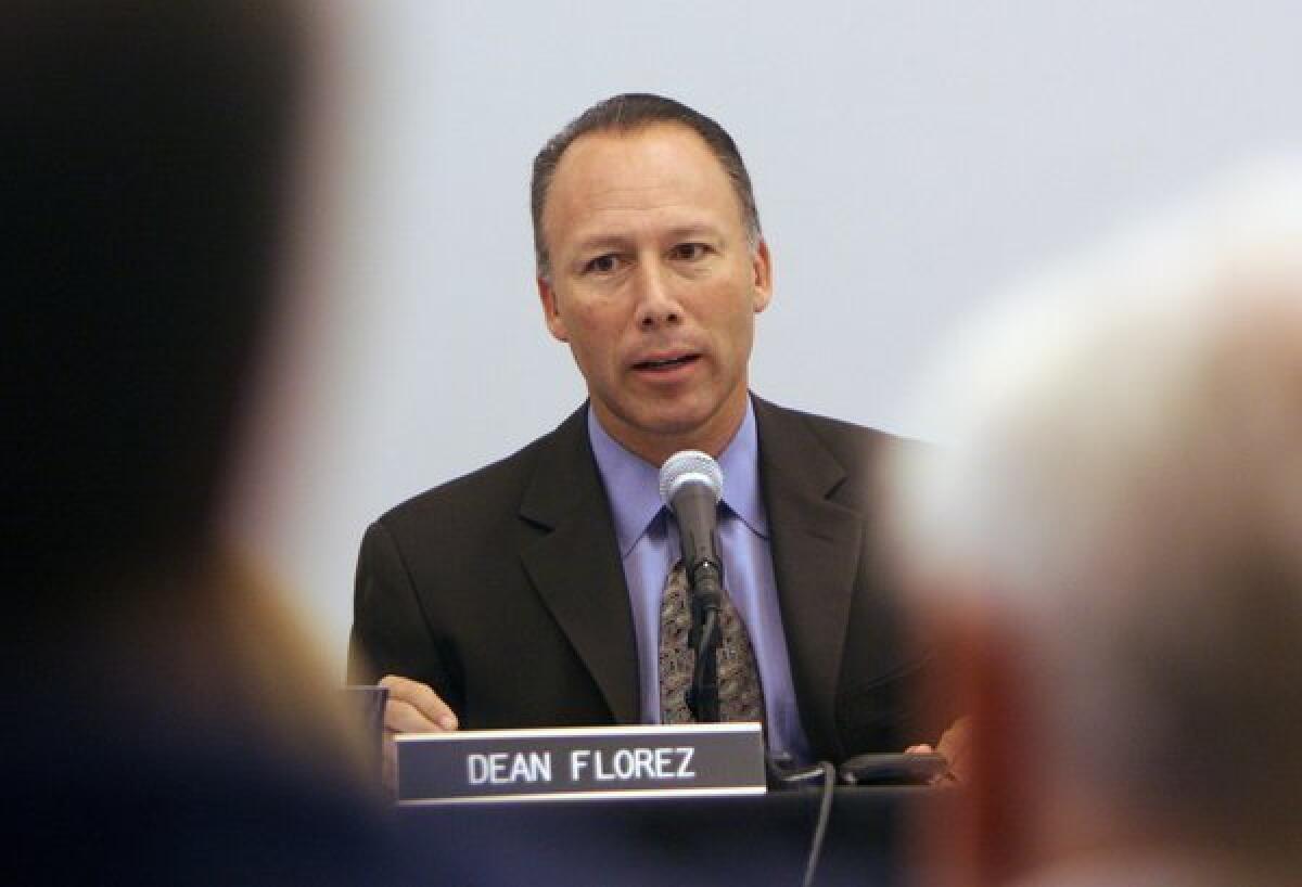 Then-state Senate Majority Leader Dean Florez (D-Shafter) speaks at a public hearing in 2009.