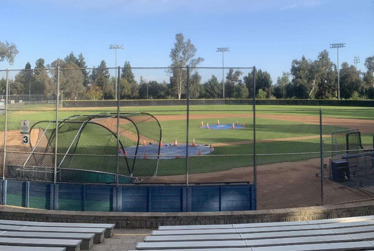 Pasadena La Salle's home baseball field at Arcadia County Park