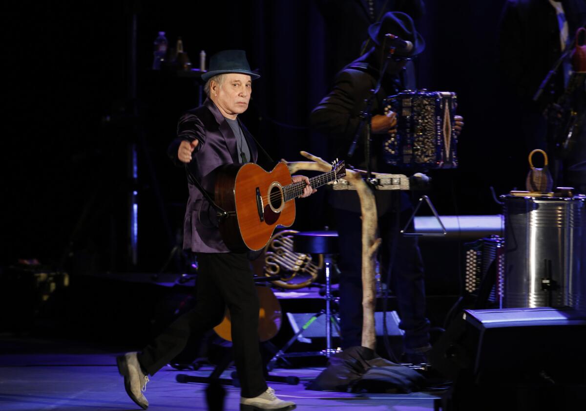 Paul Simon takes the stage at the Hollywood Bowl.