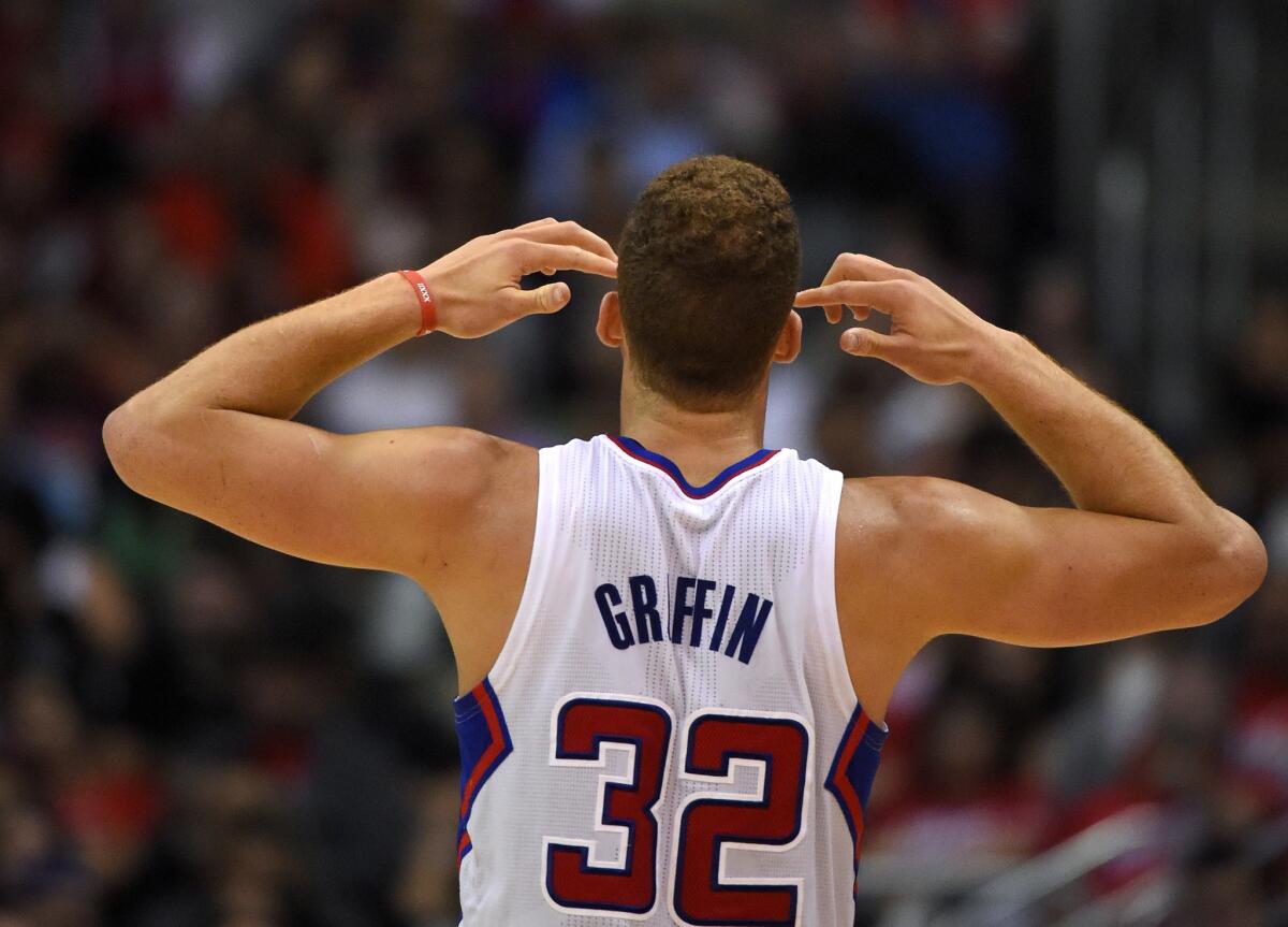 Clippers forward Blake Griffin during a game against the Denver Nuggets.