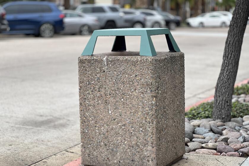 There are 41 trash receptacles in The Village, emptied daily by the Maintenance Assessment District