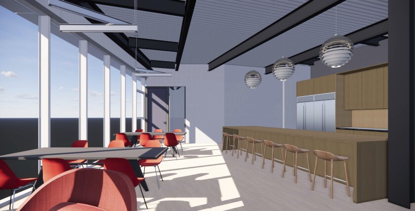 Indoor renderings of Technicolor's new office in Culver City.