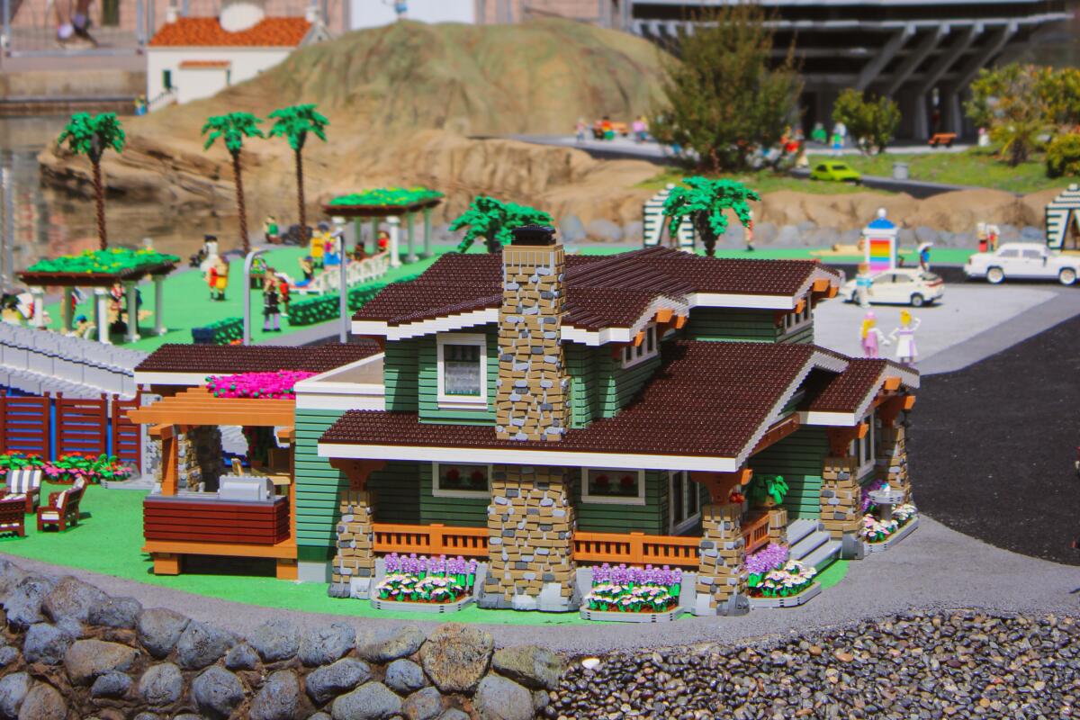 A house made of Lego bricks