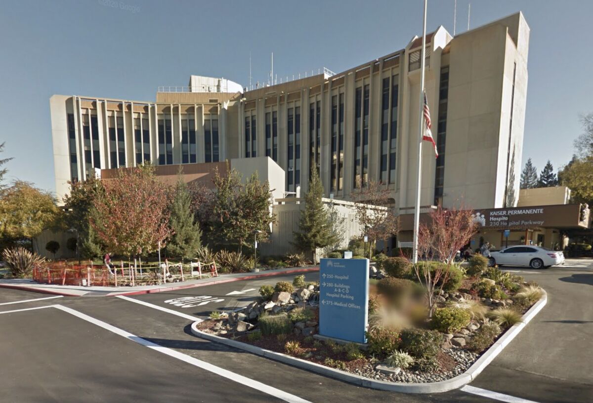 The exterior of Kaiser Permanente San Jose Medical Center.