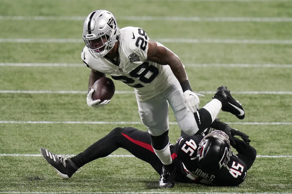 Raiders will be without injured RB Josh Jacobs vs. Jets - The San Diego  Union-Tribune