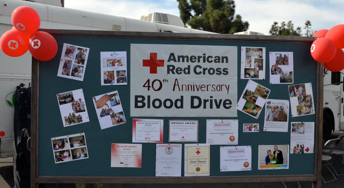 Mesa Verde United Methodist Church marked the 40-year anniversary of hosting blood drives Monday.