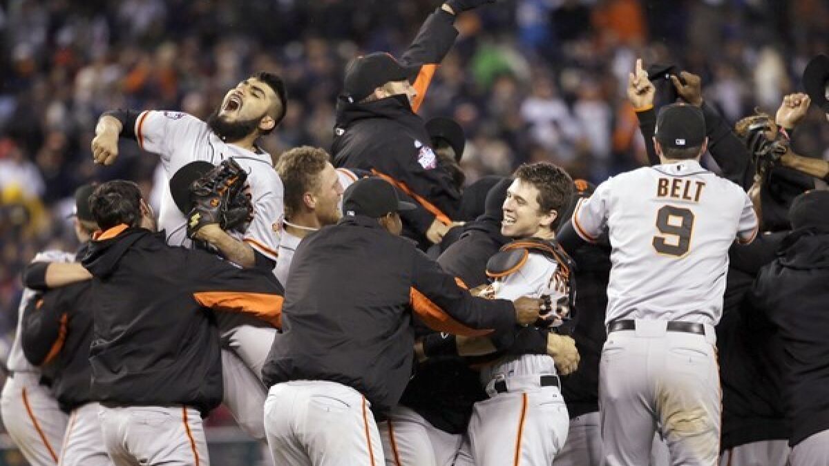 Giants sweep Tigers for World Series title