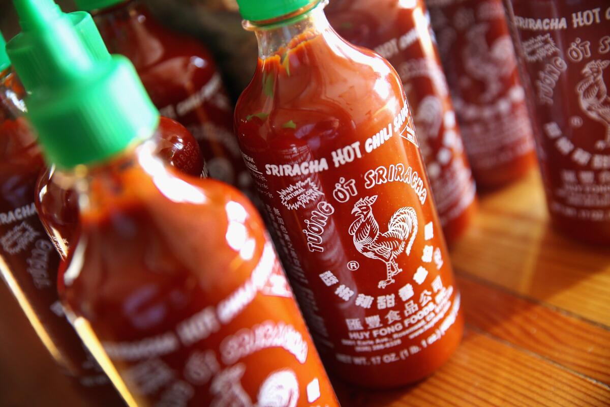 Sriracha hot sauce.