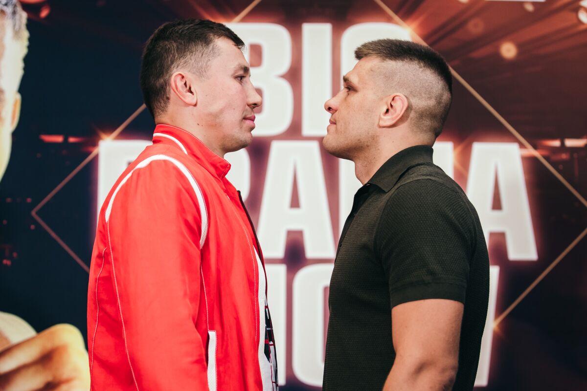 Gennady Golovkin, left, will face Sergiy Derevyanchenko for the vacant IBF 160-pound title Saturday at Madison Square Garden in New York.